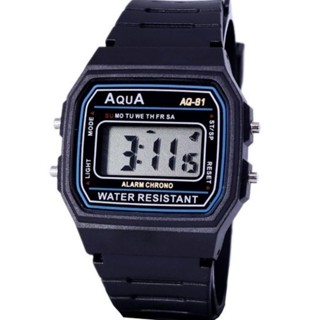 Relogio Digital Masculino Aqua AQ81 simples Retrô Vintage Original a prova d