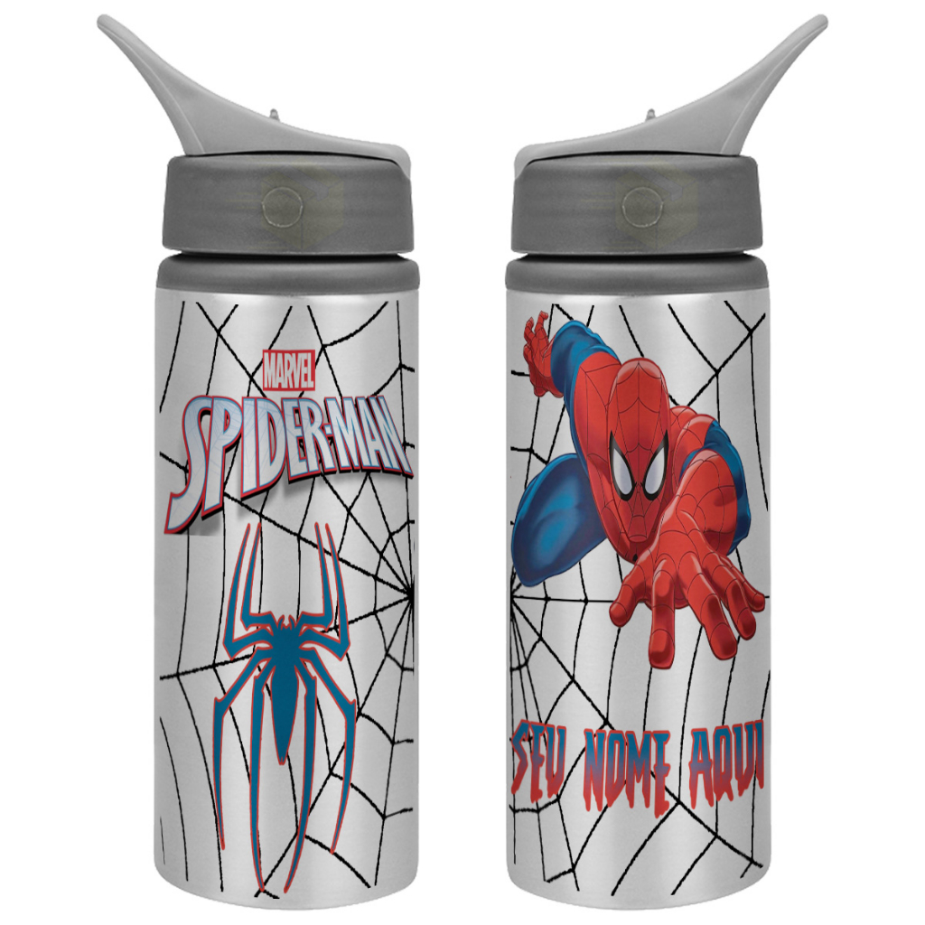 Squeeze Semi Térmico Homem Aranha Personalizado Com Nome