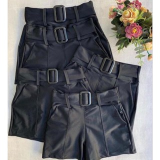 Short Cirrê Couro Fake Courino M G e GG 38 ao 46 com Cinto
