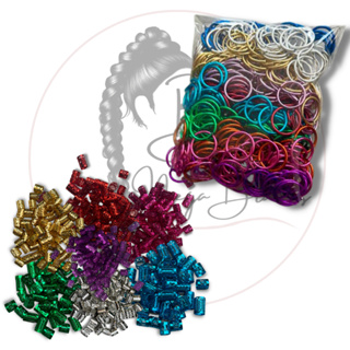 Kit 200 Anéis e Argolinha P/ Trança Nagô Kit Trancista Acessorio Box Braid em Oferta na Shopee