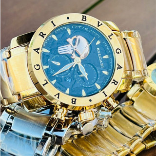 Relogio Masculino Justiceiro Iron Man Dourado Prata Luxo Ostentação Com Caixa