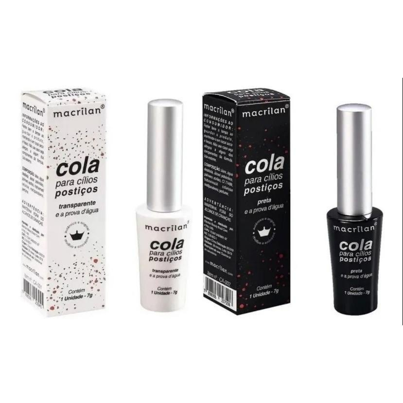 Cola de cílios macrilan transparente 7g CA001 branco/preto