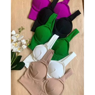CROPEED MEIA TAÇA CANELADO 3D COM BOJO MODA FEMININA BLOGUEIRINHA TENDÊNCIA VERÃO