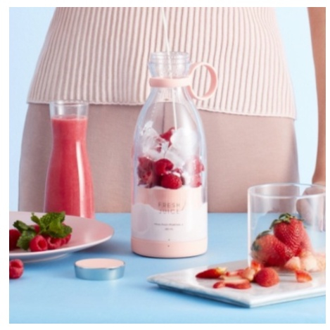 Garrafa Juicer Liquidificador 420 ml Elétrico Portátil Recarregável COPO 420ml Mixer Shake Misturador Lâminas - PRONTA ENTREGA