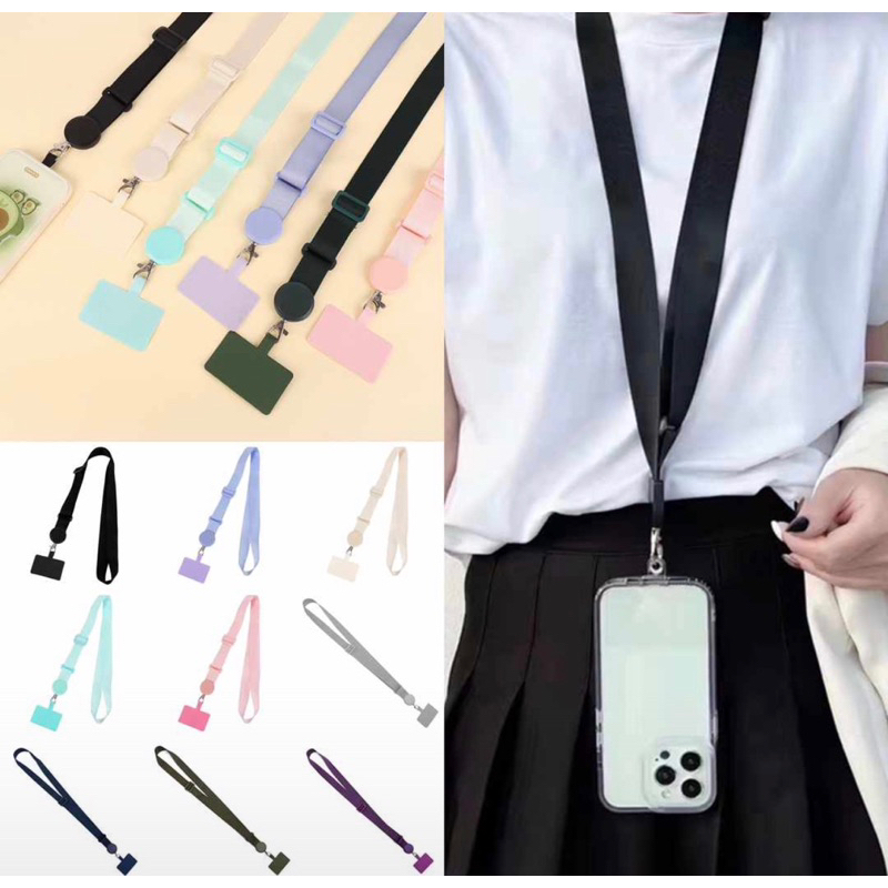Cordão de pescoço Grosso para celular suporte de pescoço cordão colorido para todos os modelos de celular em Oferta na Shopee