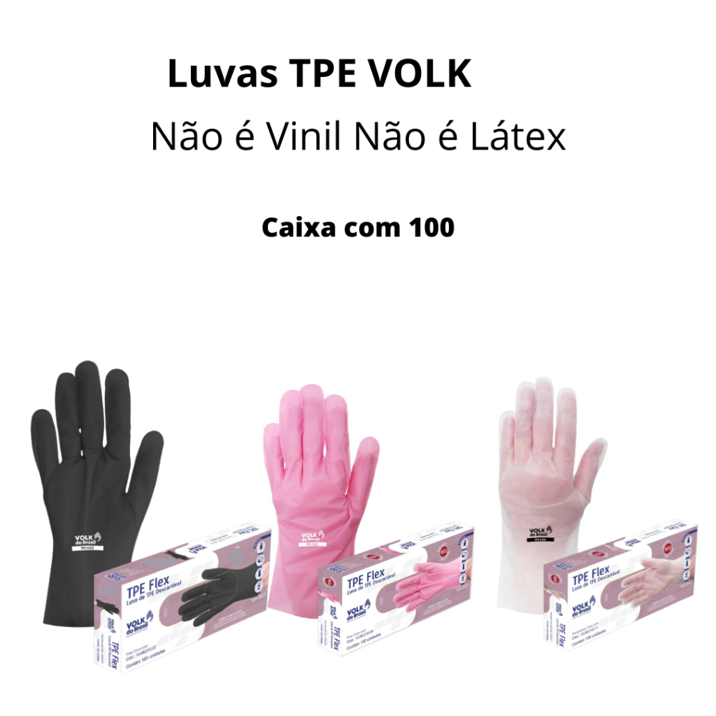 Kit 10 caixas de Luvas Descartáveis VIniflex TPE Flex Rosa Preta Translucida - cx c/100 em Oferta na Shopee