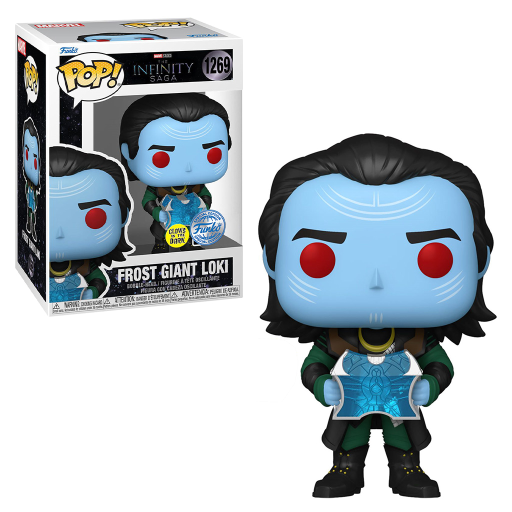 FUNKO POP MARVEL INFINITY SAGA EXCLUSIVE - FROST GIANT LOKI (GLOWS IN THE DARK) 1269 NOVO ORIGINAL