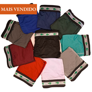 Kit com 8 Cuecas Boxer Adulto Envio Imediato microfibra cores variadas