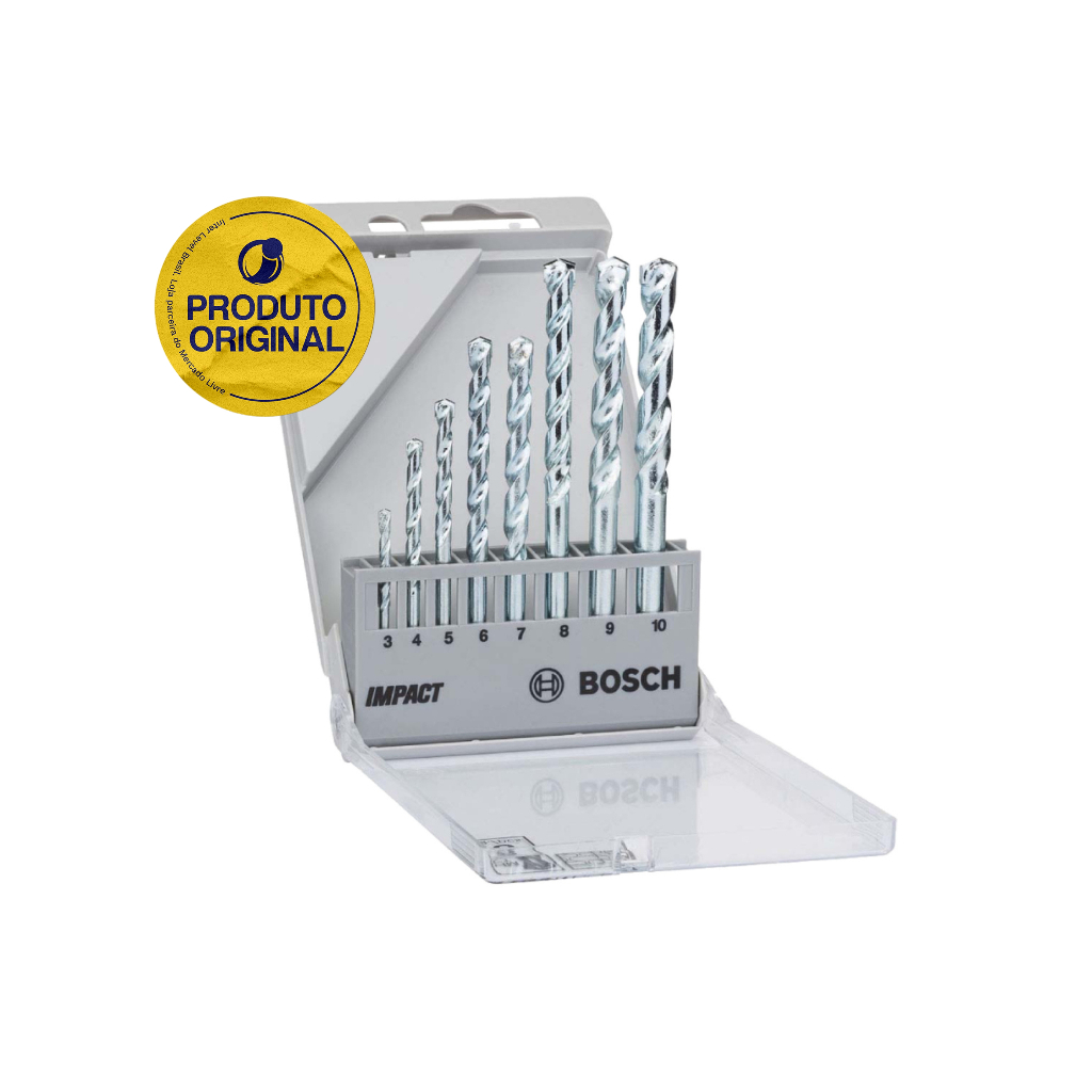 Jogo De Broca Cyl-1 Para Concreto Bosch 8 Peças 2608590091 em Oferta na Shopee