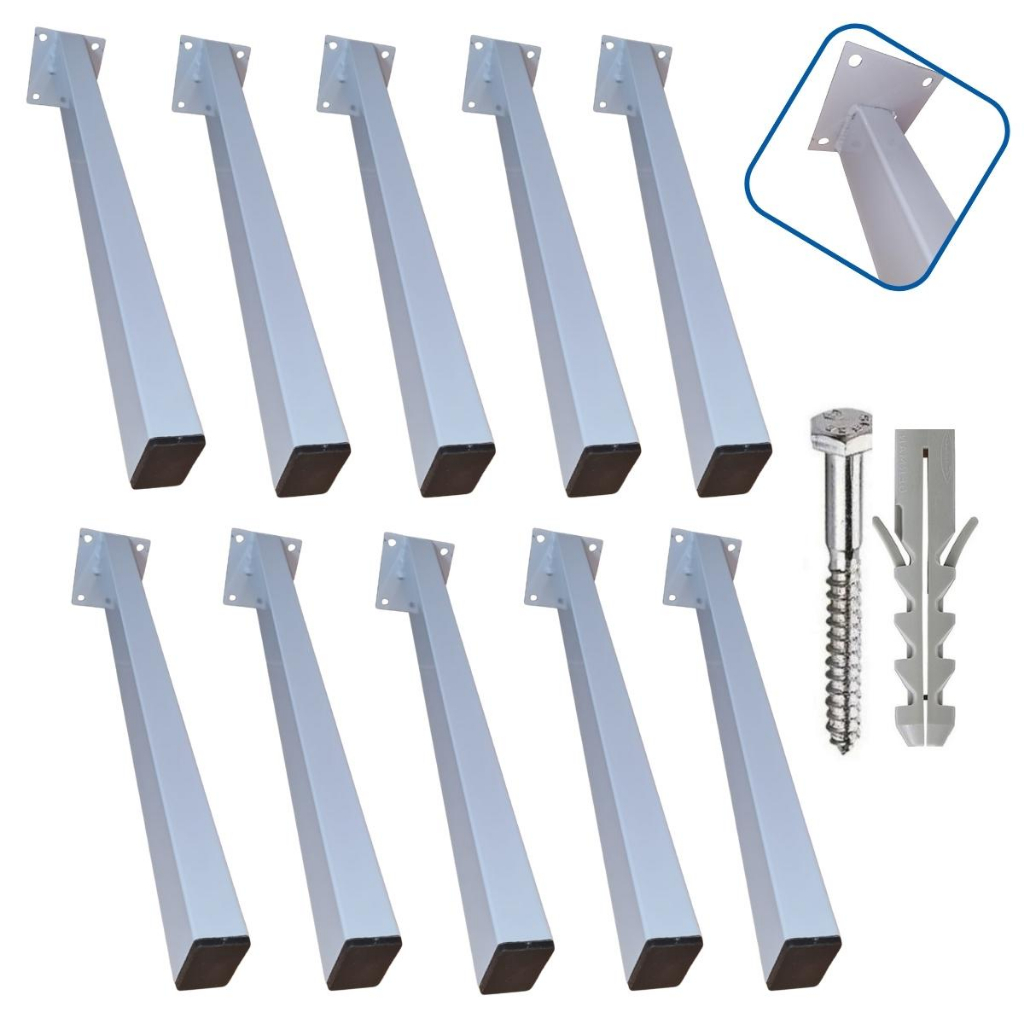 Suporte para Pia de Parafusar 40cm 10 peças Mão Francesa Grapa Bancada Granito Prateleira em Oferta na Shopee