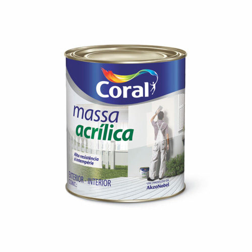 Massa Acrílica Coral 1,5kg Paredes Externas e Internas Cor Branca em Oferta na Shopee