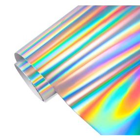 Vinil Adesivo Silhouette Holográfico Prata - 50 Cm 1 Metro