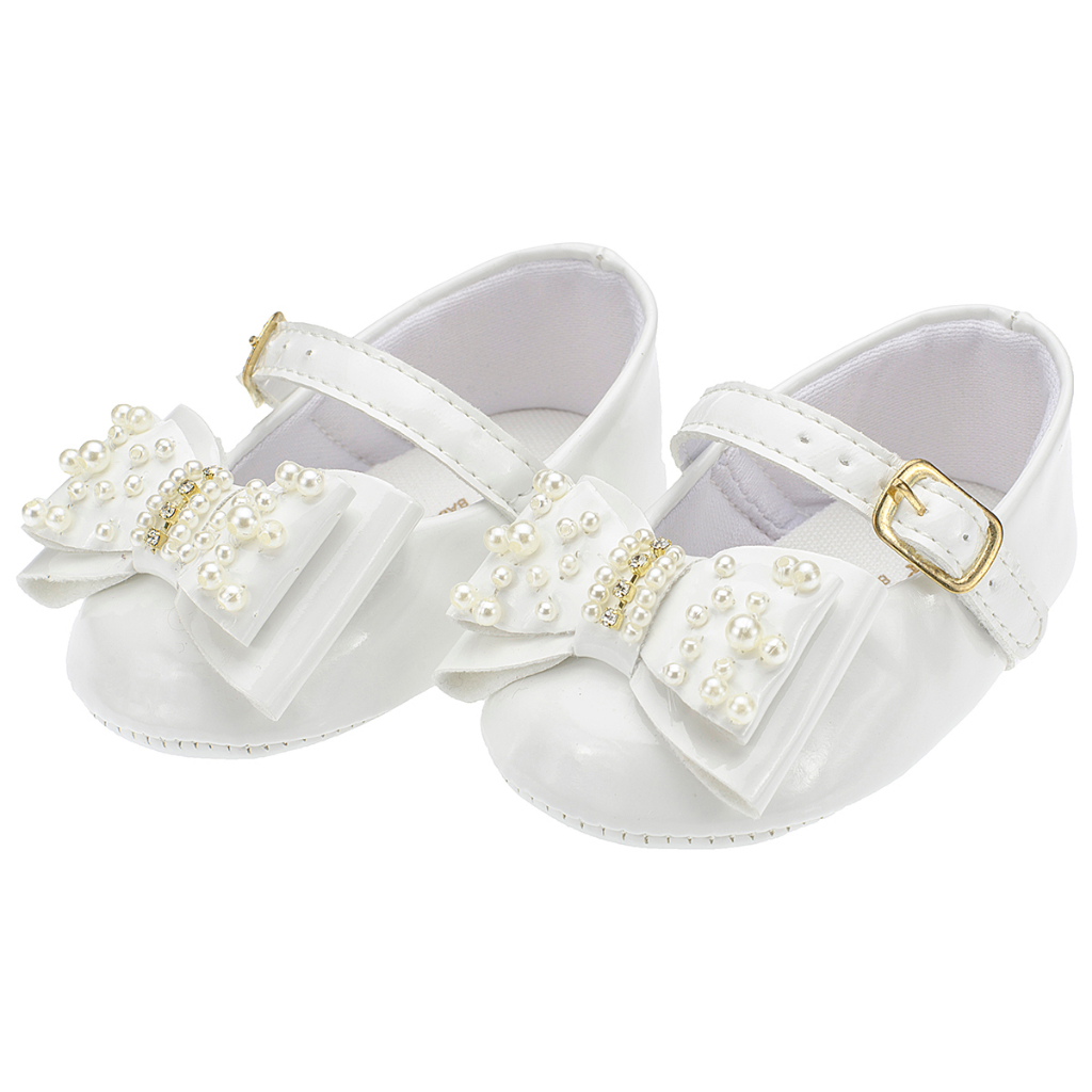 sapatilha para bebe menina boneca lindissima para festas aniversari e batizados c/laço perola