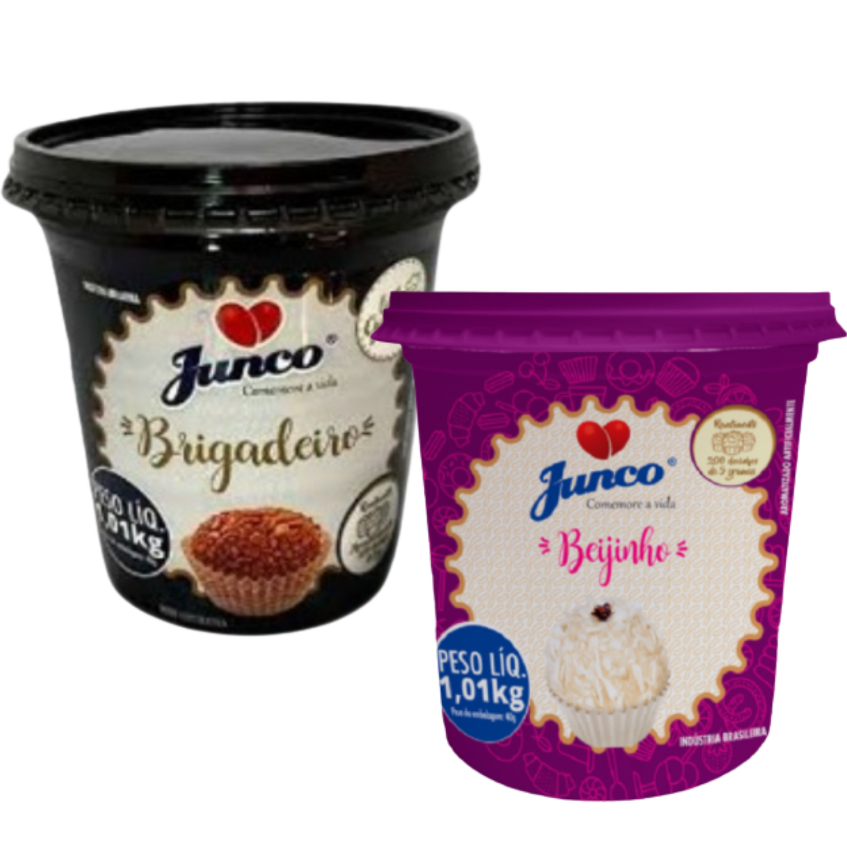 Kit 2 Brigadeiro Gourmet e Beijinho 1Kg Junco