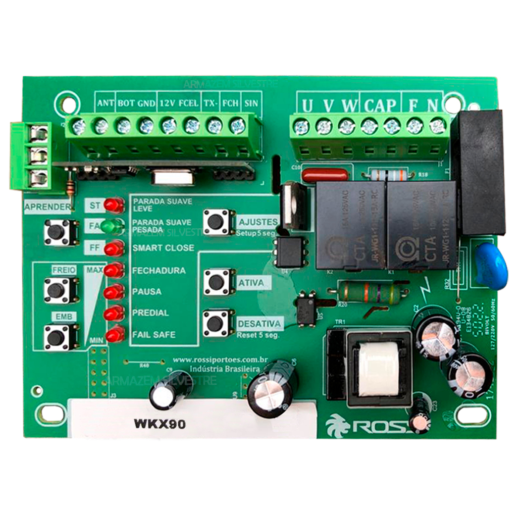 Central Placa De Comando Para Portão Eletrônico Rossi NKx30fs kx30fs WKX90 em Oferta na Shopee