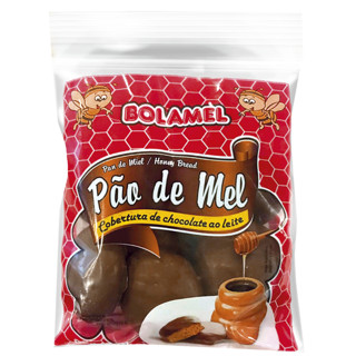 Kit com 2 pacotes de Pão de mel com cobertura de chocolate ao leite Bolamel 160g