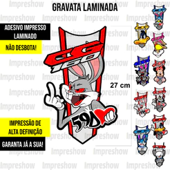 Gravata adesivo CG 160 laminado NÃO DESBOTA Coelho 244 titan fan