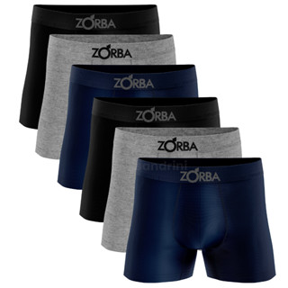 Kit 6 Cuecas Boxer Algodão Sem Costura Box Zorba Seamless Confortável Original