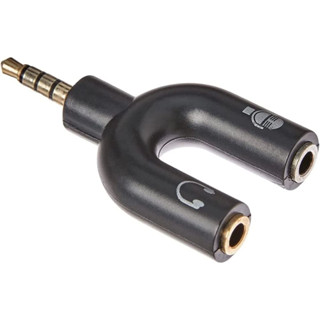 Adaptador Y Plug P2 x P3 Headset Fone/Microfone Preto