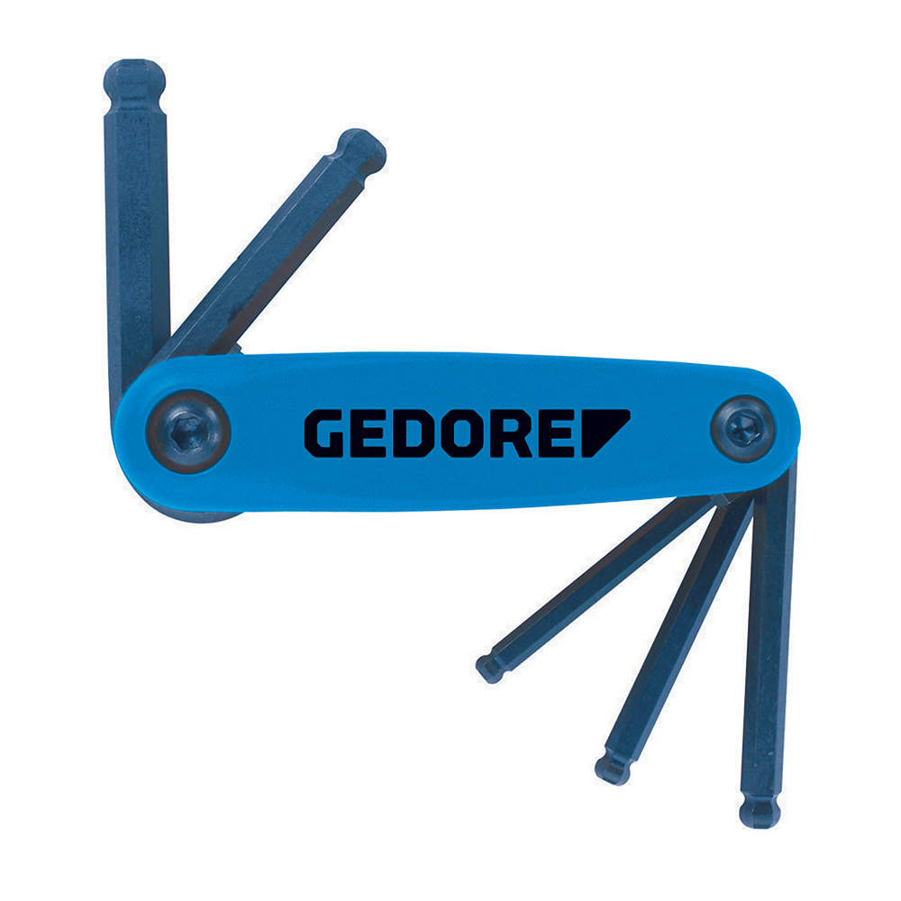 Jogo de Chave Allen Abaulada 5 a 10mm Canivete Gedore 5 Peças 42SCKL-5M em Oferta na Shopee