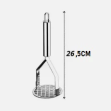 Amassador Espremedor Amassadores de Batatas Legumes 26,5CM Feijão Cenoura Mandioquinha em Aço Inox Cabo Reforçado