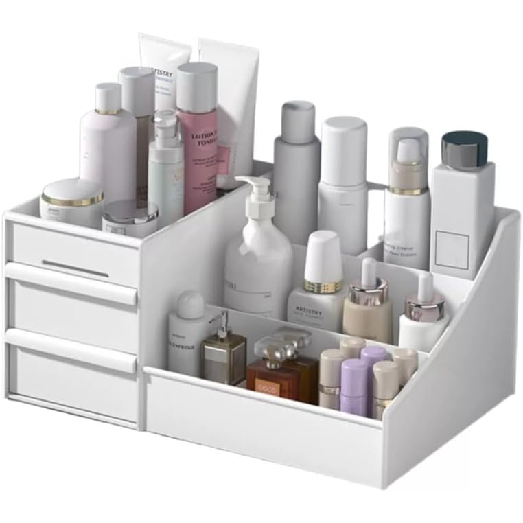 Organizador de Mesa Porta Caneta Maquiagem Cosmeticos Gaveta Escritório Multiuso