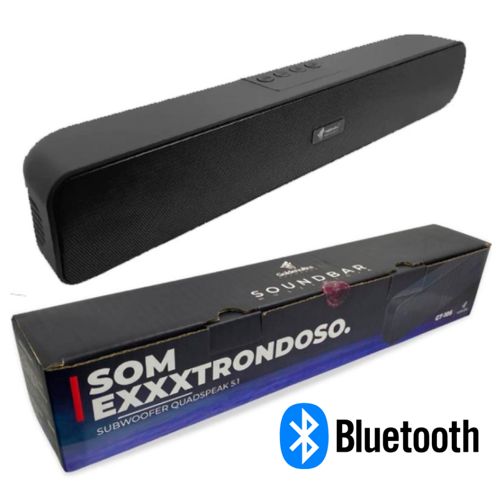 Caixa de Som Soundbar Bluetooth 5.0 Sem Fio - Goldenultra Gt-105 - Promoção