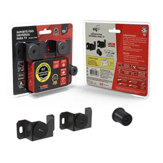 Suporte para TV Monitor Universal Fixo de Parede ou Painel para TVs de 14" até 100” com Trava de Segurança Easy Lock - Marca: ELG - 15" 40" 48" 50” 58” 60” 65” 70” 80” 100"