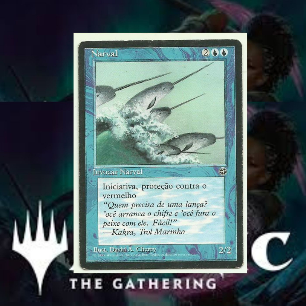 Card Magic The Gathering- Narval -Terras Natais-Usado-1995