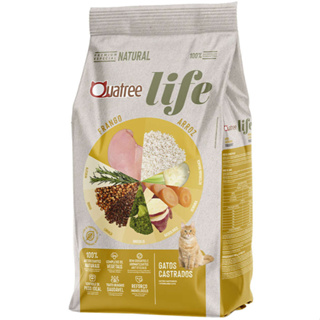 Ração Seca Quatree Life Frango e Arroz Gatos Castrados 3KG em Oferta na Shopee