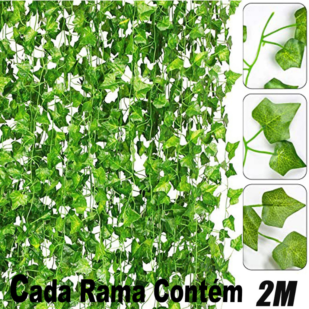 24 Metros Rama Jardim Vertical Folhagem Verde Hera Artificial · foto 2