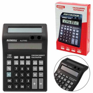 Calculadora Alfacell 12 Dígitos Com Tecla 2 Visor
