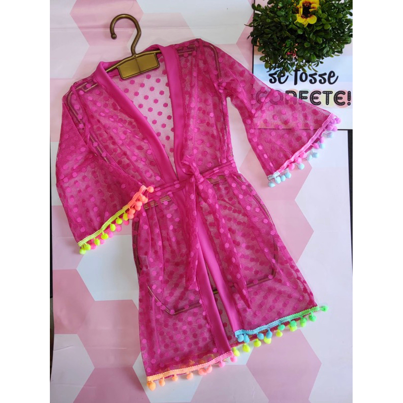 Saída de praia infantil moda praia TAM. 2 ao 14