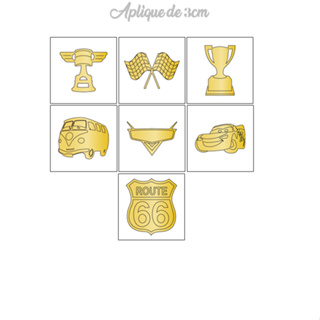 10 apliques 3cm Acrílico Aplique Espelhado Carros em Oferta na Shopee