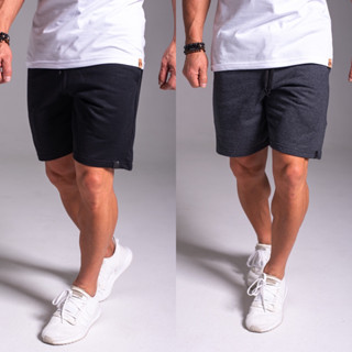 Kit 2 Bermuda Short de Moletom Masculina Com Amarração e Elástico Academia Treino/Casual.