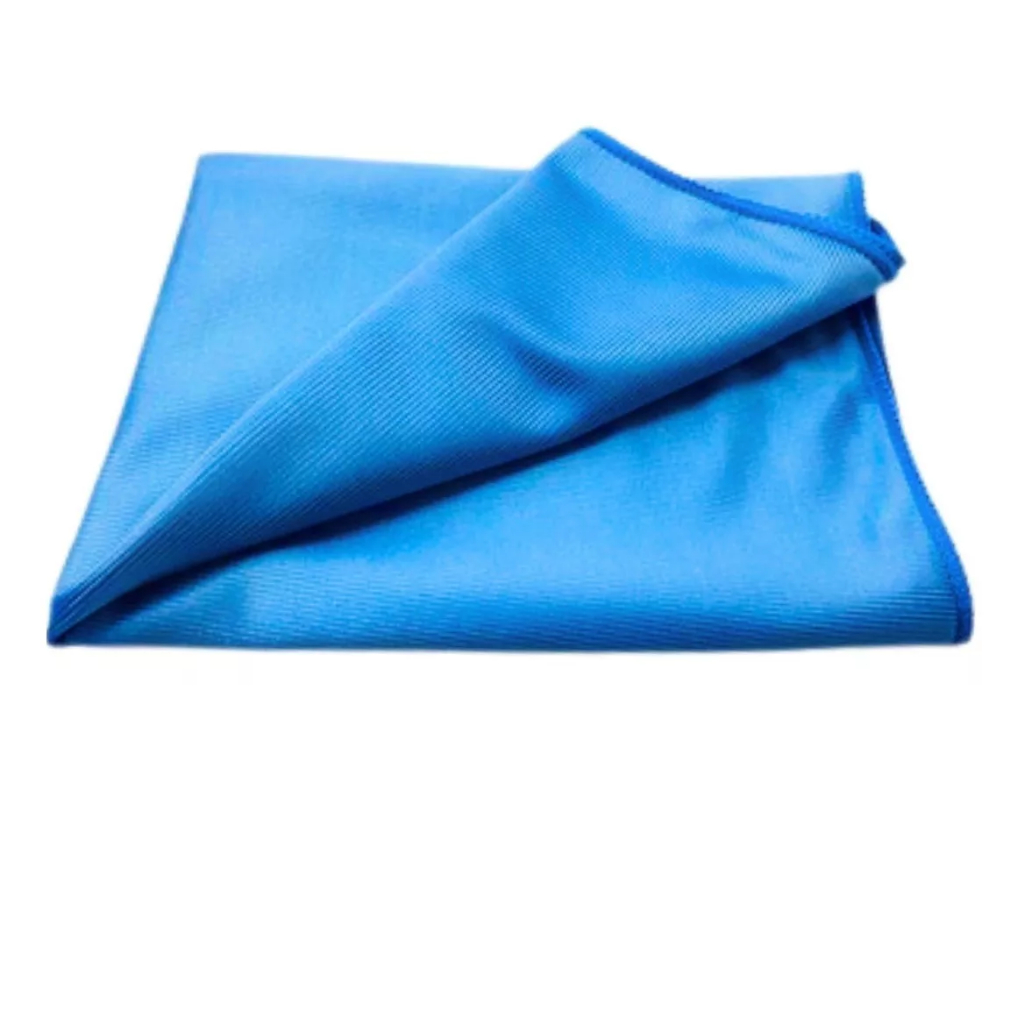 2x Panos Microfibra Para Vidros Secagem Perfect azul 40x40