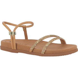 Sandália Feminina Papete Rasteira Tiras Strass Brilho Cristal Confortável Rasteirinha Blogueira Chinelo Verão Confort Macia