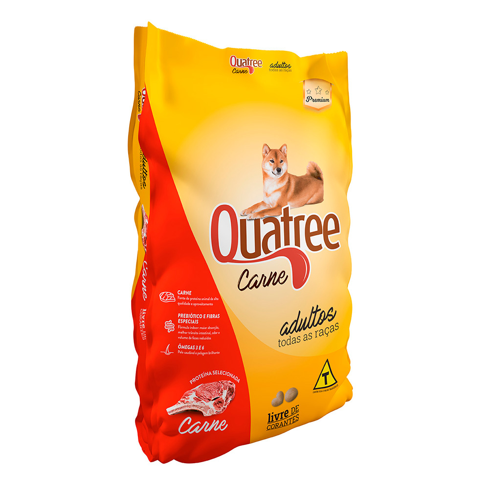 Ração Quatree para Cães Adultos Sabor Carne 20kg em Oferta na Shopee