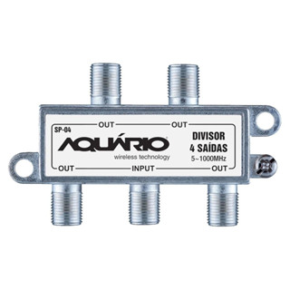 Dívisor (Splitter) 1 Entrada E 4 Saídas 5-1000Mhz SP-04 - Aquário
