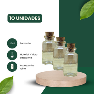 Vidro para lembrancinha 15ml kit com 10 unidades em Oferta na Shopee