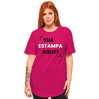 Camiseta Personalizada Feminina Longline C1e