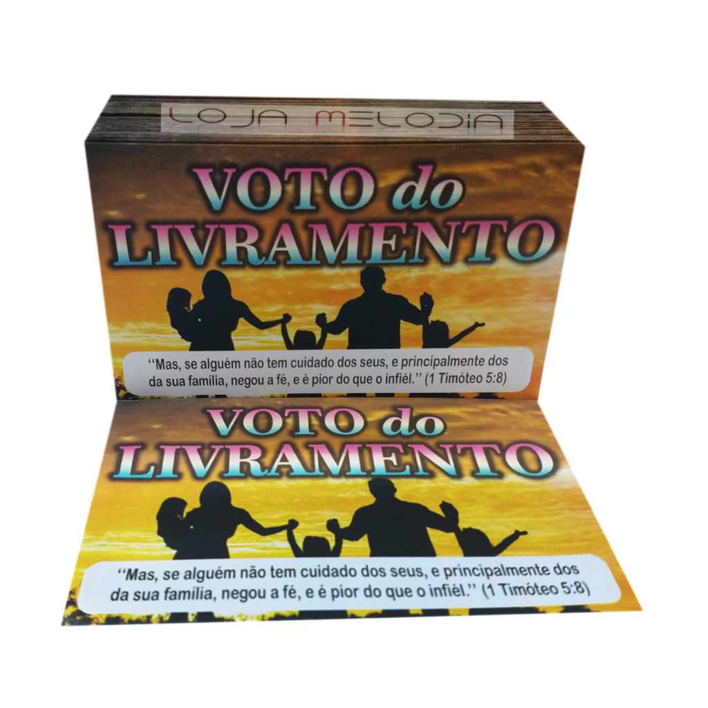Envelope Dízimos Voto Do Livramentos P /100 Unidades