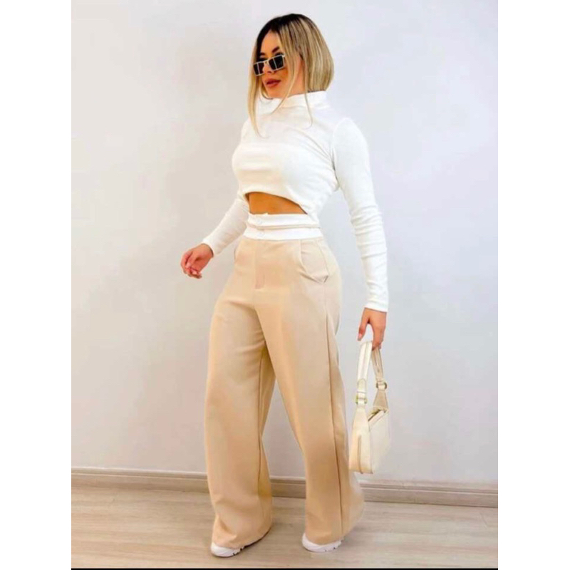 Calça Alfaiataria Virgínia Pantalona