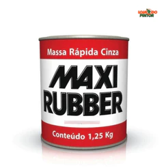 Massa Rápida Cinza Para Correções 900ml Maxi Rubber