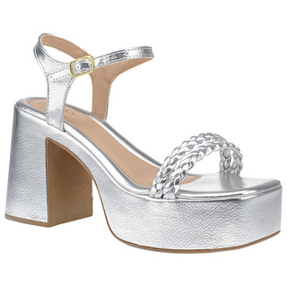 Sandalia Salto Meia Pata de Tranças Feminina Lóris Plataforma 4806-5 em Oferta na Shopee