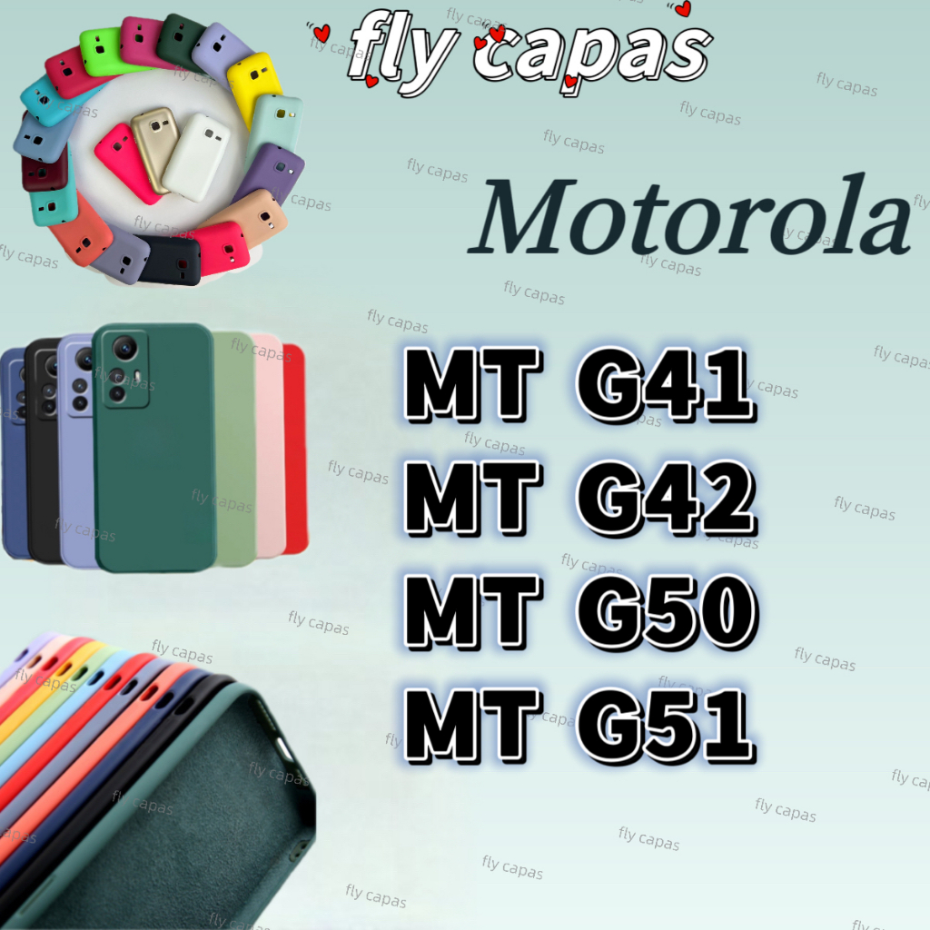 Capa Capinha Silicone Aveludada Motorola MT G41,MT G42,MT G50,MT G51