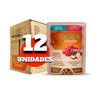 12 unidades Sache alimento úmido gatos Premium super saudável special cat original