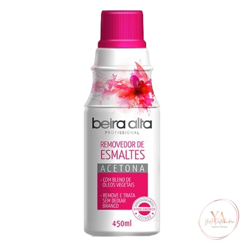 Removedor de Esmaltes Solução de Acetona Beira Alta - 450ml