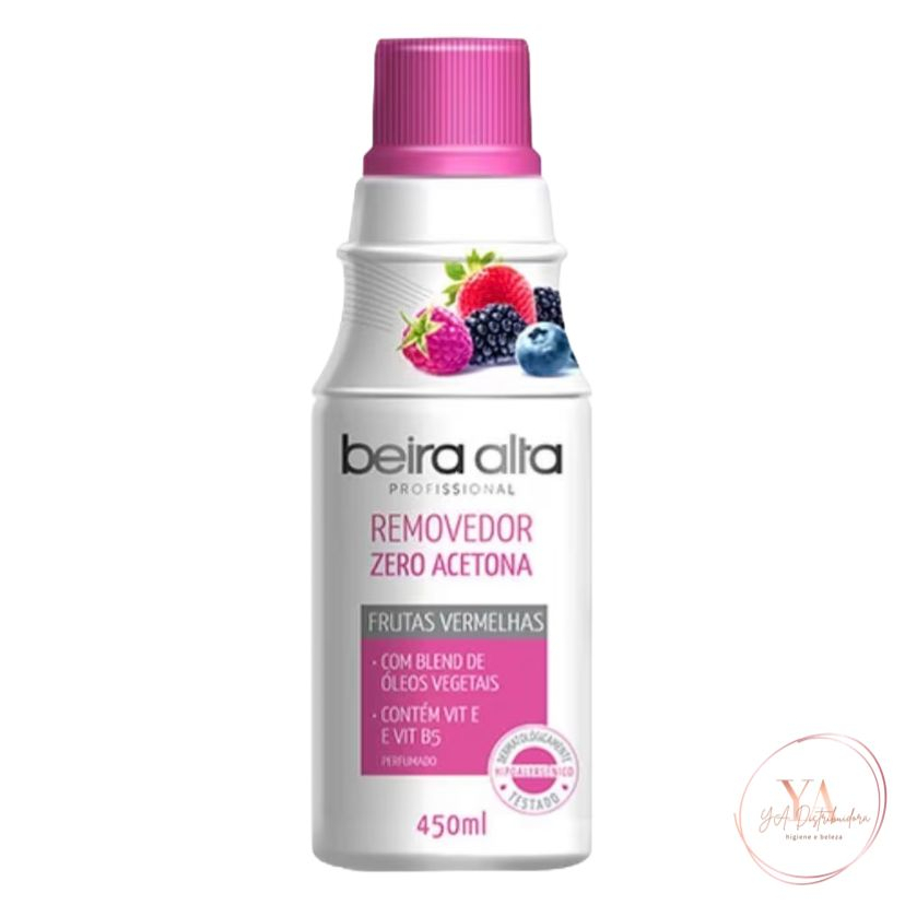 Removedor de Esmaltes Zero Acetona Frutas Vermelhas Beira Alta - 450ml