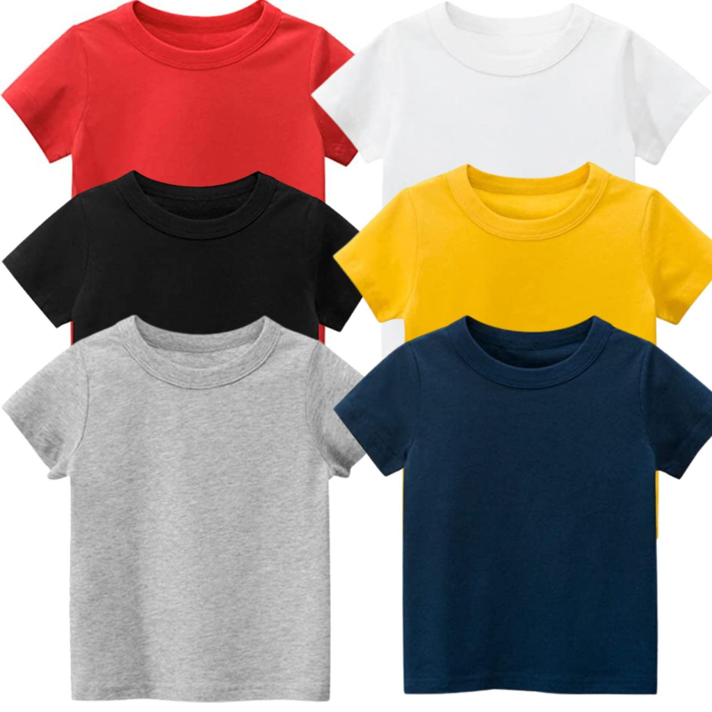 Camiseta Manga Curta Unissex Masculina e Feminino Lisa com Várias Cores e Tamanhos  1 Ao 14 / Promoção em Oferta na Shopee